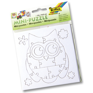 LOT DE 4 MINI PUZZLES A DÉCORER ASSORTIS