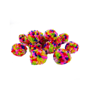 POMPONS EN LAINE - 100 PIECES COULEURS ASSORTIES