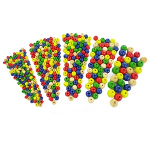 575 PERLES BOIS TAILLES ET COLORIS ASSORTIS