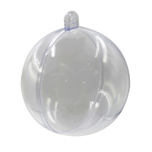LOT 6 BOULES PLASTIQUES CRISTAL 6CM