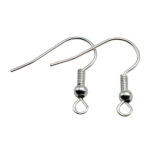 40 BOUCLES D'OREILLES 20MM COLORIS ARGENT