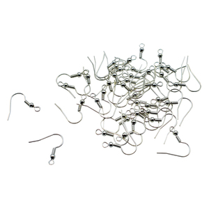 40 BOUCLES D'OREILLES 20MM COLORIS ARGENT