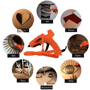 MAXI PACK CLEO GUN FIX DÉCORÉ + STATION + 10 RECHARGES + 2 PINCES