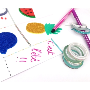 PACK DE 16 MINI RUBANS ADHÉSIFS - 3MM X 5ML - MOTIFS & COLORIS ASSORT