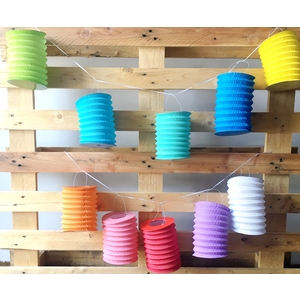 LOT DE 30 LAMPIONS EN PAPIER DE SOIE À CUSTOMISER - 13 X 17 CM - 10 C