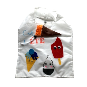 LOT DE 10 SACS SHOPPING PLIABLE À CUSTOMISER AVEC ACCROCHE - FORME GL