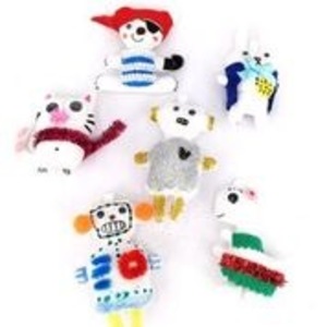 LOT DE 10 PERSONNAGES À CUSTOMISER - 100 % COTON - MODÈLES ASSORTIS :