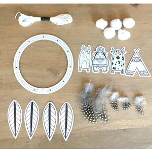 KIT DIY 3 ATTRAPE-RÊVES BE A CHEYEN À FABRIQUER