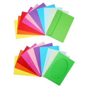10 CARTES CARTON 3 VOLETS 10X15CM À CUSTOMISER + ENVELOPPES COLORIS A