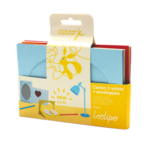10 CARTES CARTON 3 VOLETS 10X15CM À CUSTOMISER + ENVELOPPES COLORIS A