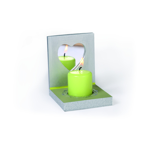 PORTE-BOUGIE MIROIR CUR BOIS