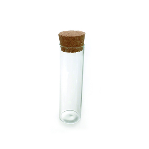 TUBE VERRE 8CM AVEC BOUCHON LIEGE