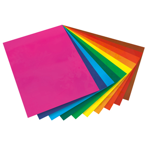 PAPIER ÉLECTROSTATIQUE TRANSPARENT POUR VITRAIL 23X33CM 10F COLORIS A