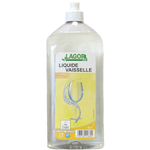 1 FLACON 1L LIQUIDE VAISSELLE LAGOR CITRON ECOLABEL