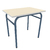 TABLE AXIS 1 PERSONNE 50*70 T5 BLEU D'ALUMINE - PLATEAU SERINGA - CHA