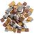 MOSAIQUES METALLISEES 10 X 10MM OR,ARGENT ET BRONZE POT DE 1KG