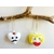 LOT DE 10 CURS AVEC ACCROCHE À CUSTOMISER - 100% COTON - 8 X 9 CM -
